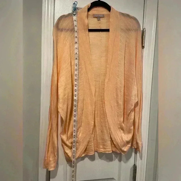 Banana Republic Hi Lo Cocoon Cardigan Perfect Peach Cotton Long Sleeve Size S - Picture 10 of 13